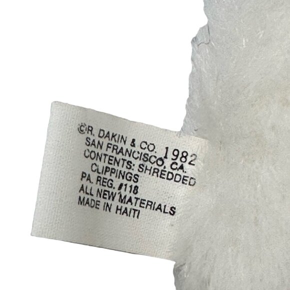 Dakin Goose Bumps Pillow Pets Plush 38-0007 1982 White Orange Felt 9 Inch - Picture 8 of 9